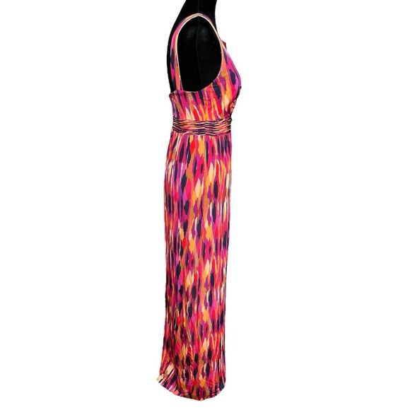 Trina Turk Margery Ikat Maxi Dress with Stretch Size XS Colorful Sleeveless - Picture 6 of 10